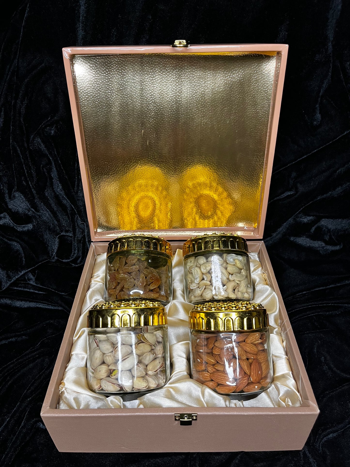 Elegant 4 Jar Dryfruits Premium Gifting